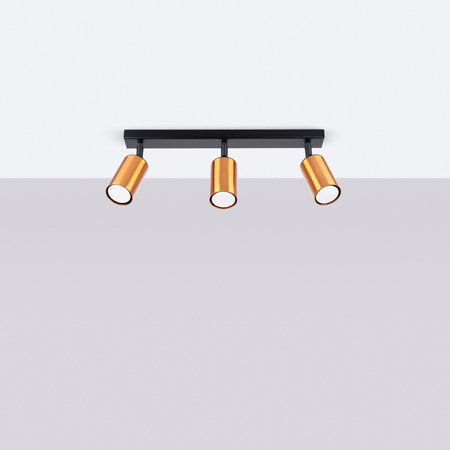 Sollux Lighting Plafon WINX 3 czarny/miedź SL.1376