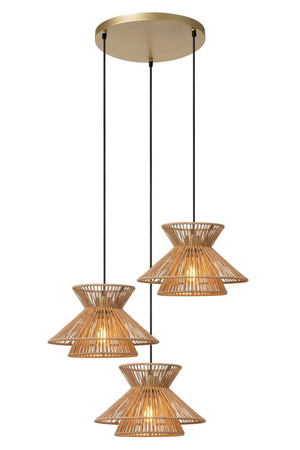 Lampa wisząca Lucide TASMAN 10420/03/72 drewniany