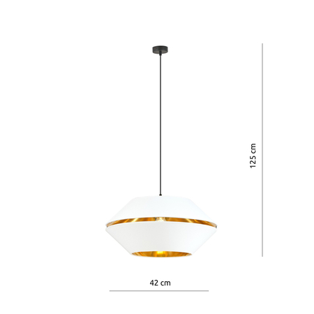 Lampa wisząca PIANO 1 Emibig 1182/1 biały/czarny