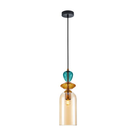 Lampa wisząca Italux PND-30263-1C-BRO-AMB Złoty, czarny
