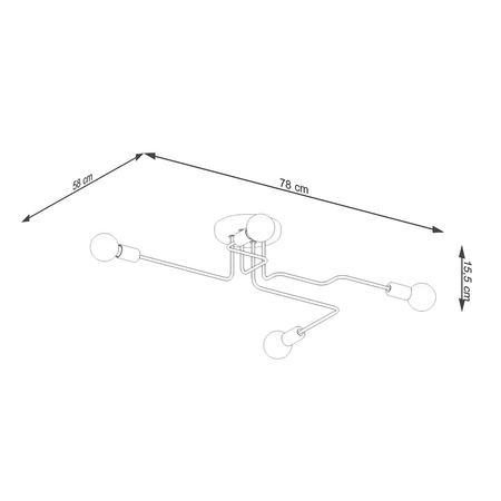 Sollux Lighting Żyrandol VECTOR 4 biały SL.1442