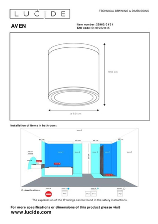 Lampa sufitowa Lucide AVEN 22962/01/31 biały