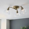 Lampa sufitowa Endon Lighting Hansen 97247 mosiądz