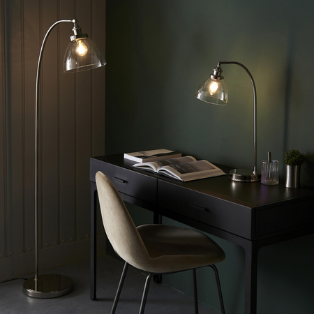 Lampa stołowa Endon Lighting Hansen 97590 nikiel