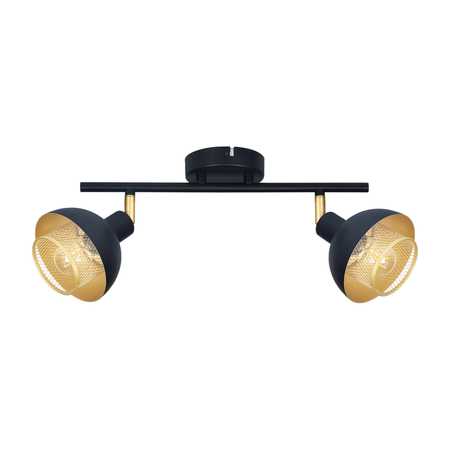 Spot Italux Savio SPL-27357-2-BK-GD Czarny mat, złoty
