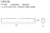 Plafon Maxlight LINEAR57 C0190D czarny/chrom