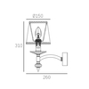 Cosmo Light Kinkiet VERONA W01360NI-WH