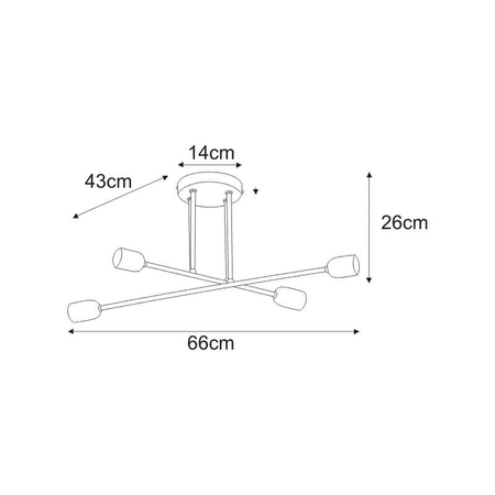 Lampa sufitowa SITYA WHITE Kaja K-4392 biały