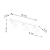 Sollux Lighting Plafon WINX 3 czarny/złoty SL.1384