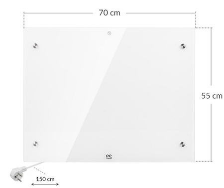 Panel grzewczy Cronos CR-CH03 500W biały szklany