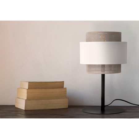 Lampa stołowa Kaja CEZAR K-5276 biały, beżowy