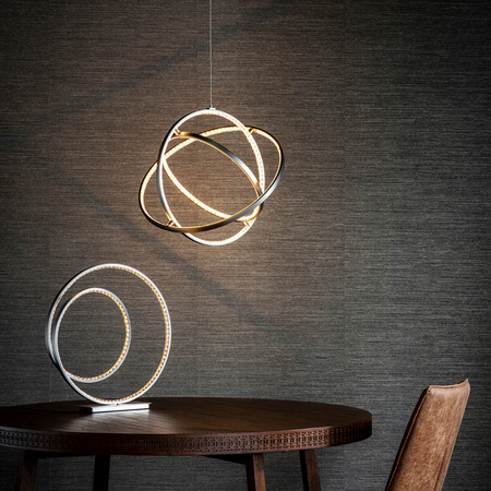 Lampa stołowa Endon Lighting Eternity 73048 nikiel