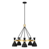 Żyrandol Elstead Lighting Joan czarny/mosiądz FE-JOAN5-MB