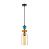 Lampa wisząca Italux PND-30263-1C-BRO-AMB Złoty, czarny
