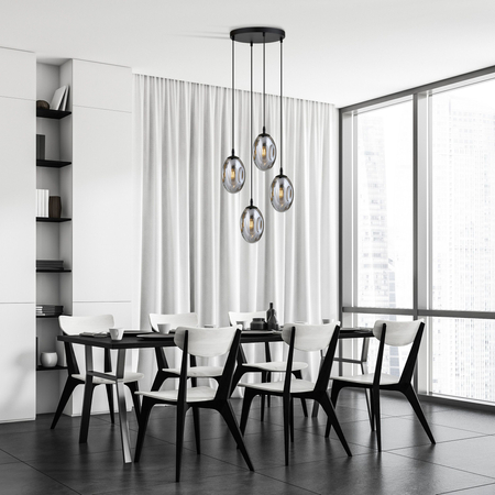 Lampa wisząca ASTRAL 4 Emibig 1266/4PREM czarny