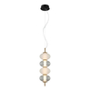 Lampa wisząca Italux PND-84938-4V-BK Czarny, biały, przezroczysty