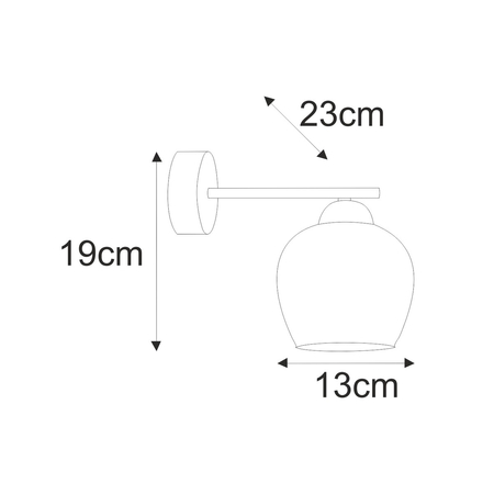 Kinkiet Kaja NIRA K-5613 czarny, chrom