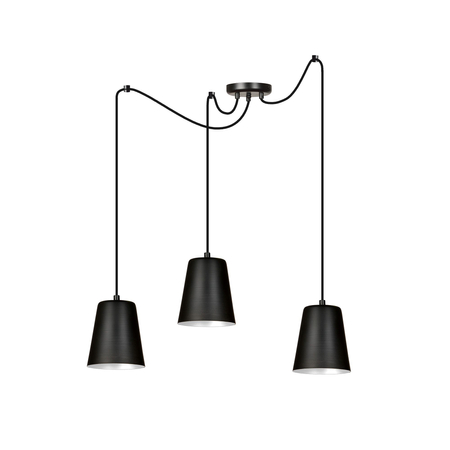 Lampa wisząca LINK 3 BLACK / WHITE Emibig 454/3 biały/czarny
