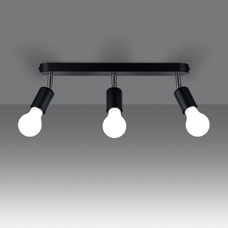 Sollux Lighting Plafon FORNES 3 czarny SL.1122