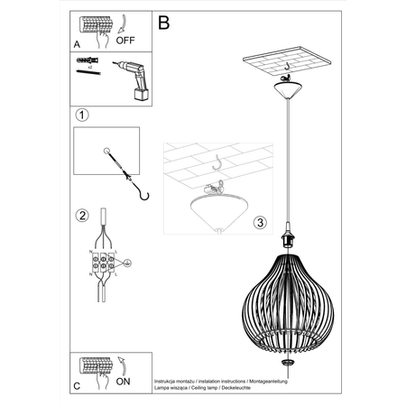 Sollux Lighting Lampa wisząca APRILLA SL.0639