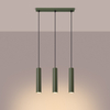 Sollux Lighting Lampa wisząca LAGOS 3L zielona oliwka SL.1486