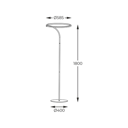 Lampa podłogowa Zuma Line E82907-31 CORIT LAMPA PODŁOGOWA CZARNA/BLACK
