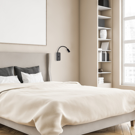 Milagro Lampka nocna BASE 8W+2W BLACK ML6352 CZARNY