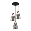 Lampa wisząca Italux Solta PND-24342-3A-BK-SG Czarny, dymiony