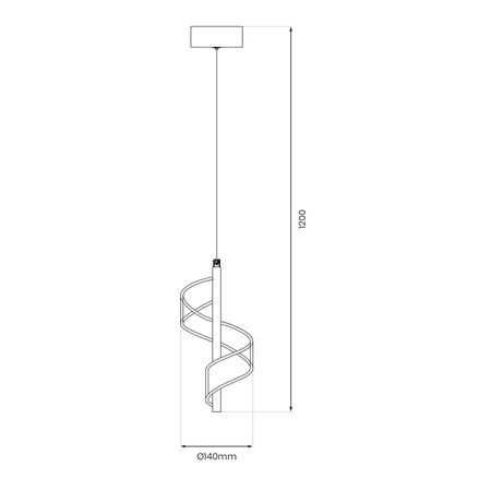 Milagro Lampa wisząca LARGO 10W LED ML1041 ZŁOTY