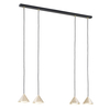 Lampa wisząca ELIT 4 Emibig 1329/4 czarny/złoty