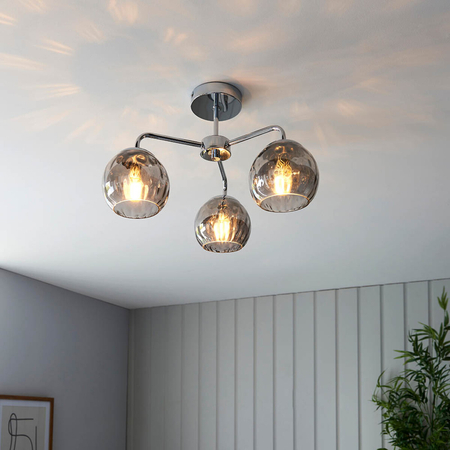 Lampa sufitowa Endon Lighting Dimple 97971 chrom