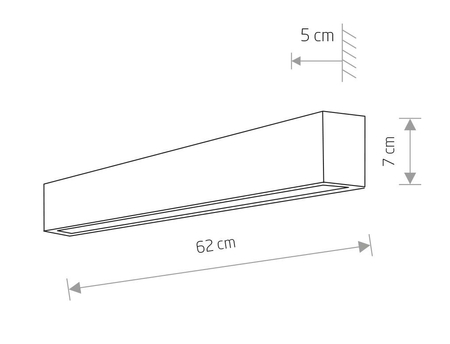 Kinkiet STRAIGHT WALL LED S Nowodvorski 7568 biały