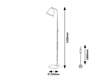 Lampa podłogowa Rabalux Malia 3096 popielaty