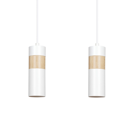 Lampa wisząca AKARI 2 WHITE Emibig 733/2 biały