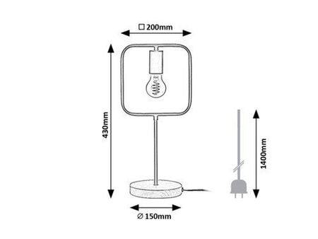 Lampa stołowa Rabalux Rufin 3219 buk