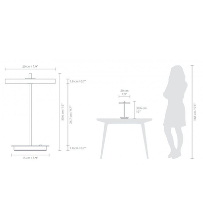 Lampa stołowa Umage 2504 Asteria Move V2 black
