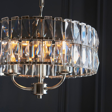 Lampa wisząca Endon Lighting Clifton 104466 nikiel