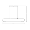 Milagro Lampa wisząca FRAME 42W ML1046 CZARNY