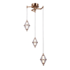 Lampa wisząca Italux Fuente PND-34395-3-HBR Złoty