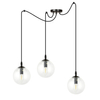 Lampa wisząca GIGI 3 BL TRANSPARENT Emibig 936/3 czarny