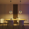 Lampa wisząca Miele duża 1xE27 złota/dymna LP-866/1P SM/GD