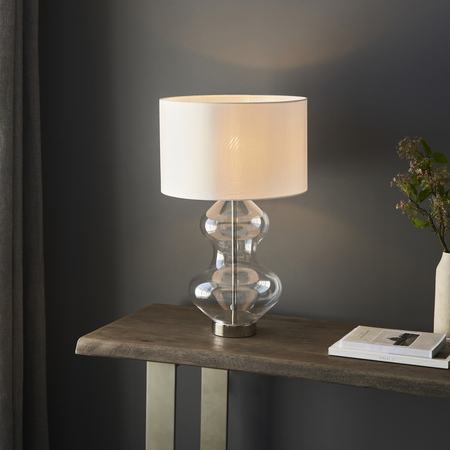 Lampa stołowa Endon Lighting Kelda Shaped 102676 nikiel