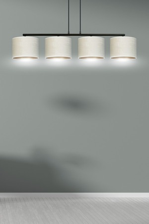 Lampa wisząca HILDE 4 BL WHITE Emibig 1052/4 biały/czarny