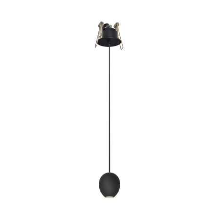 Lampa wisząca OVUM 1 PENDANT DOWNLIGHT BLACK Azzardo AZ3096 czarny