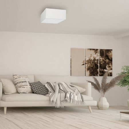 Milagro Lampa sufitowa ALBION BIEL / BAWEŁNA 2xE27 MLP7506 BIEL / BAWEŁNA