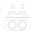 Spot Astro Trimless Round Twin Adjustable 1248021 Matowy Biały