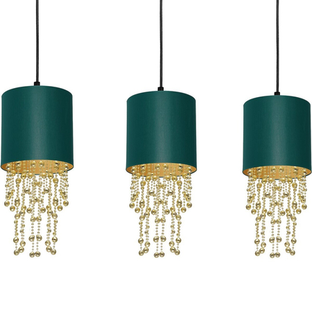 Milagro Lampa wisząca ALMERIA GREEN/GOLD 3xE27 MLP64500 ZIELONY / ZŁOTY