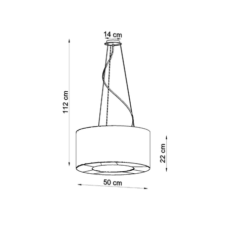 Sollux Lighting Żyrandol SATURNO 50 czarny SL.0748