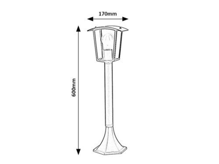 Lampa zewnętrzna Rabalux Taverna 7128 czarny