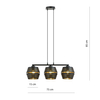 Lampa wisząca MALIA 3 Emibig 1185/3 czarny/złoty